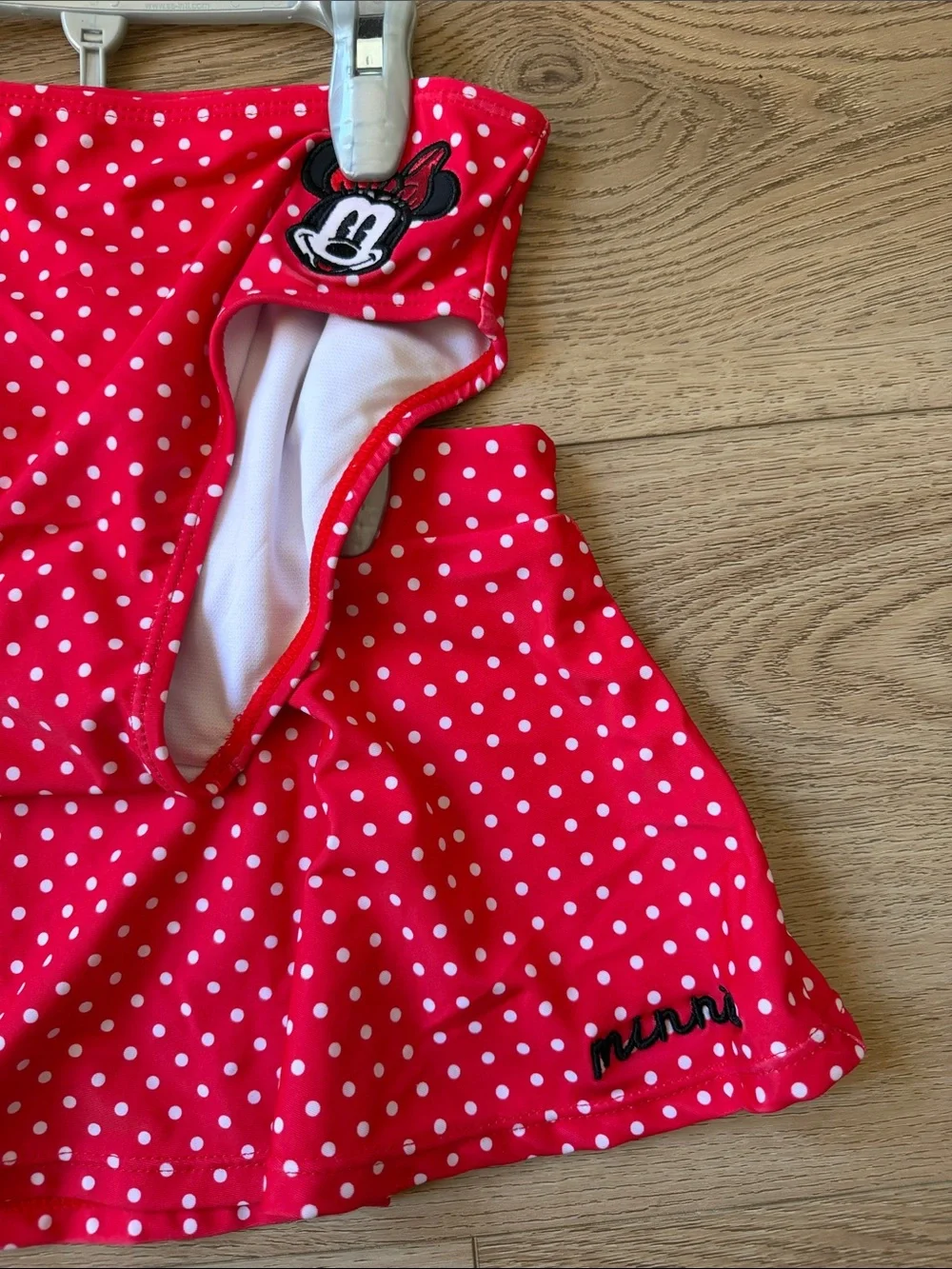 Kids Red Polka Dot Swim Set with Bow Headband